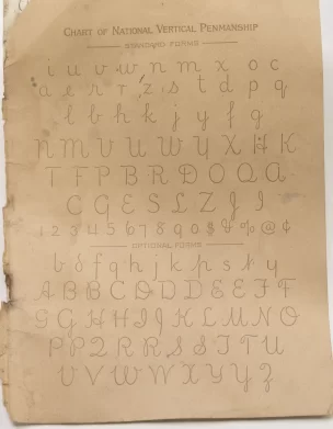 Chart of National Vertical Penmanship