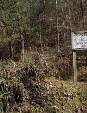 Site of the Christy Church and Schoolhouse in Del Rio, TN