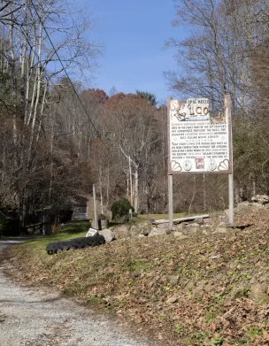 Welcome sign to the real Christy Mission in Del Rio, TN
