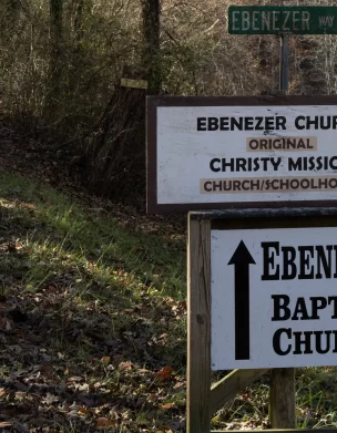 Ebenezer Baptist Church Directional Sign